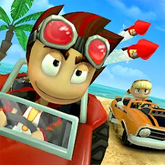 Взломанная Beach Buggy Racing (Бич Багги Рейсинг)  [МОД Unlocked] - стабильная версия apk на Андроид