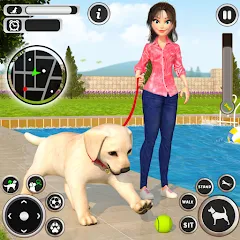 Взломанная Dog Simulator Pet Dog Games 3D  [МОД Unlocked] - стабильная версия apk на Андроид