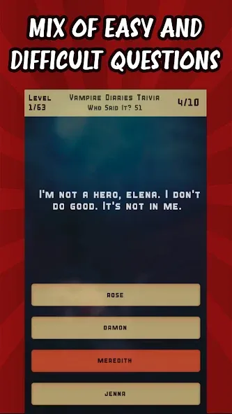 Vampire Diaries Quiz Trivia (Вампирские дневники викторина виктрия)  [МОД Unlimited Money] Screenshot 4