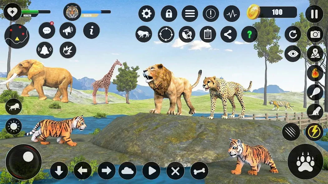 Tiger Simulator Animal Games (Тигровый симулятор  игры с животными)  [МОД Unlocked] Screenshot 1