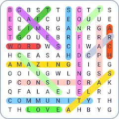 Скачать взломанную Word Search Colorful  [МОД Бесконечные монеты] - полная версия apk на Андроид