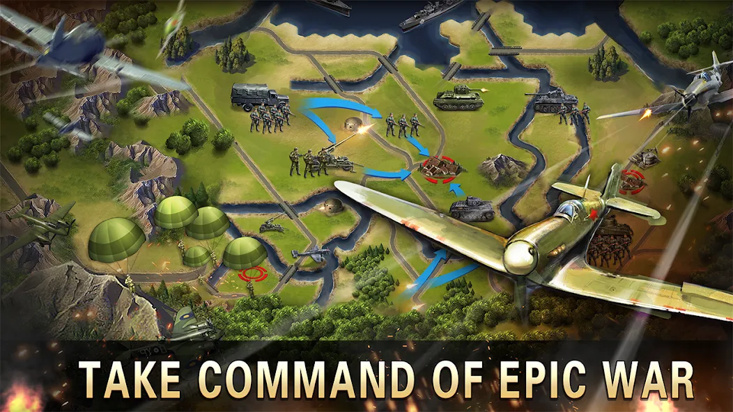 World War 2:WW2 Strategy Games (Вторая мировая война)  [МОД Бесконечные деньги] Screenshot 5