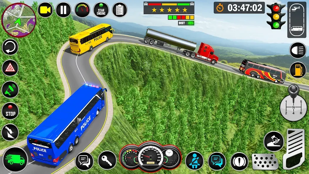 City Bus Simulator Bus Game 3D (Полицейский автобус симулятор)  [МОД Unlocked] Screenshot 5