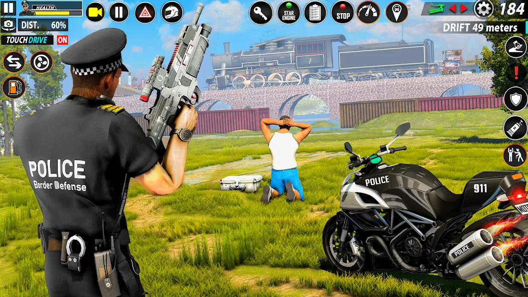 Police Moto Bike Chase Crime (Полицейская мотоциклетная погоня за преступником)  [МОД Menu] Screenshot 4