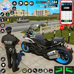 Скачать взломанную Police Moto Bike Chase Crime (Полицейская мотоциклетная погоня за преступником)  [МОД Menu] - стабильная версия apk на Андроид