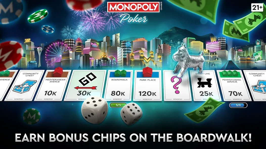 MONOPOLY Poker - Texas Holdem (МОНОПОЛИЯ Покер)  [МОД Unlimited Money] Screenshot 1