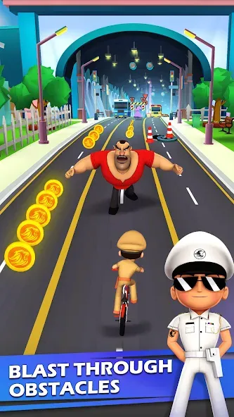 Little Singham Cycle Race (Литл Сингам Велосипедная Гонка)  [МОД Все открыто] Screenshot 3