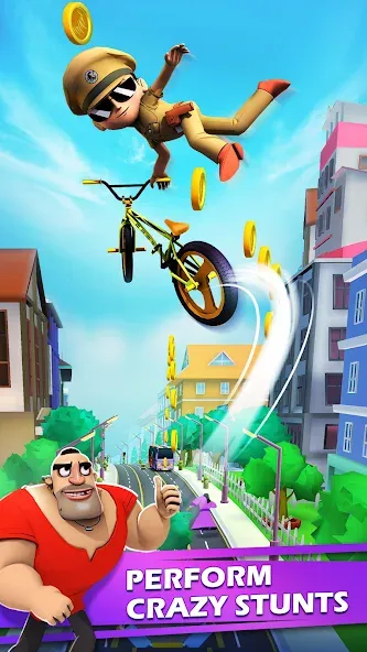 Little Singham Cycle Race (Литл Сингам Велосипедная Гонка)  [МОД Все открыто] Screenshot 4