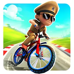 Взломанная Little Singham Cycle Race (Литл Сингам Велосипедная Гонка)  [МОД Все открыто] - последняя версия apk на Андроид