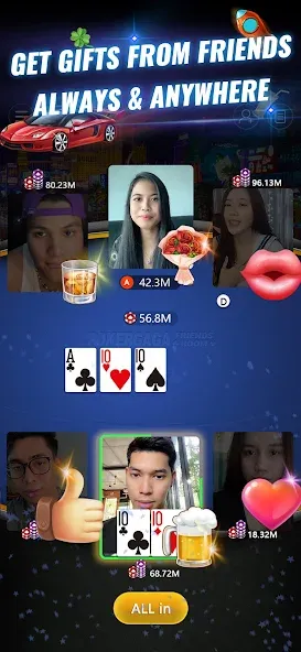 PokerGaga: Texas Holdem Live (ПокерГага)  [МОД Много монет] Screenshot 2