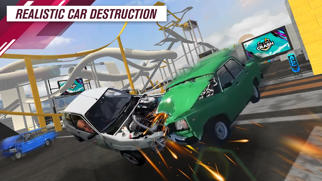 All Cars Crash (Олл Карс Краш)  [МОД Много монет] Screenshot 2