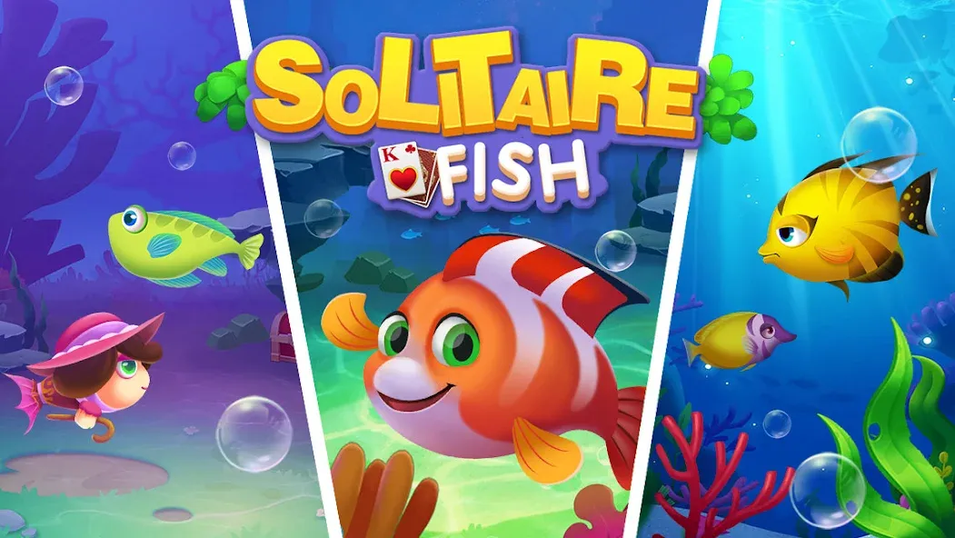 Solitaire Fish Klondike Card (Солитер Карточная игра Клондайк Фиш)  [МОД Много монет] Screenshot 5