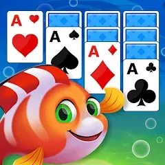 Взлом Solitaire Fish Klondike Card (Солитер Карточная игра Клондайк Фиш)  [МОД Много монет] - полная версия apk на Андроид