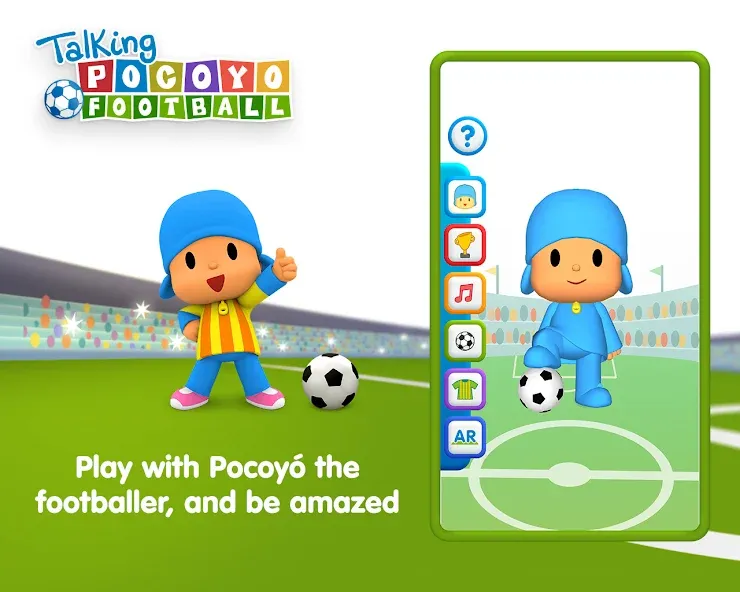 Talking Pocoyo Football  [МОД Mega Pack] Screenshot 2