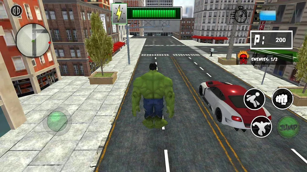 Monster Superhero: Green Fight  [МОД Бесконечные монеты] Screenshot 2