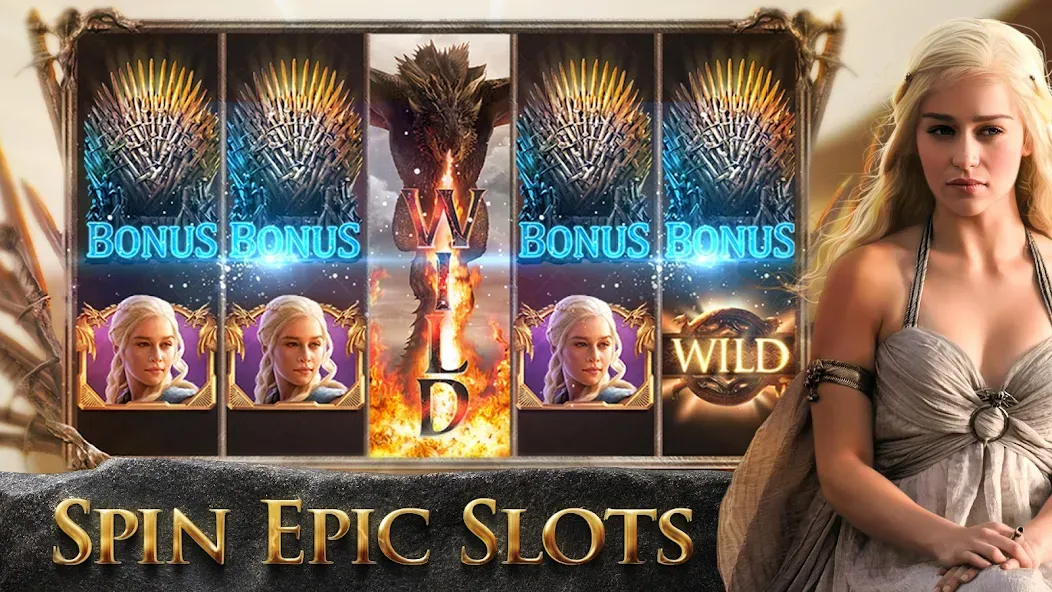 Game of Thrones Slots Casino (Гейм оф Тронс Слотс Казино)  [МОД Много монет] Screenshot 1