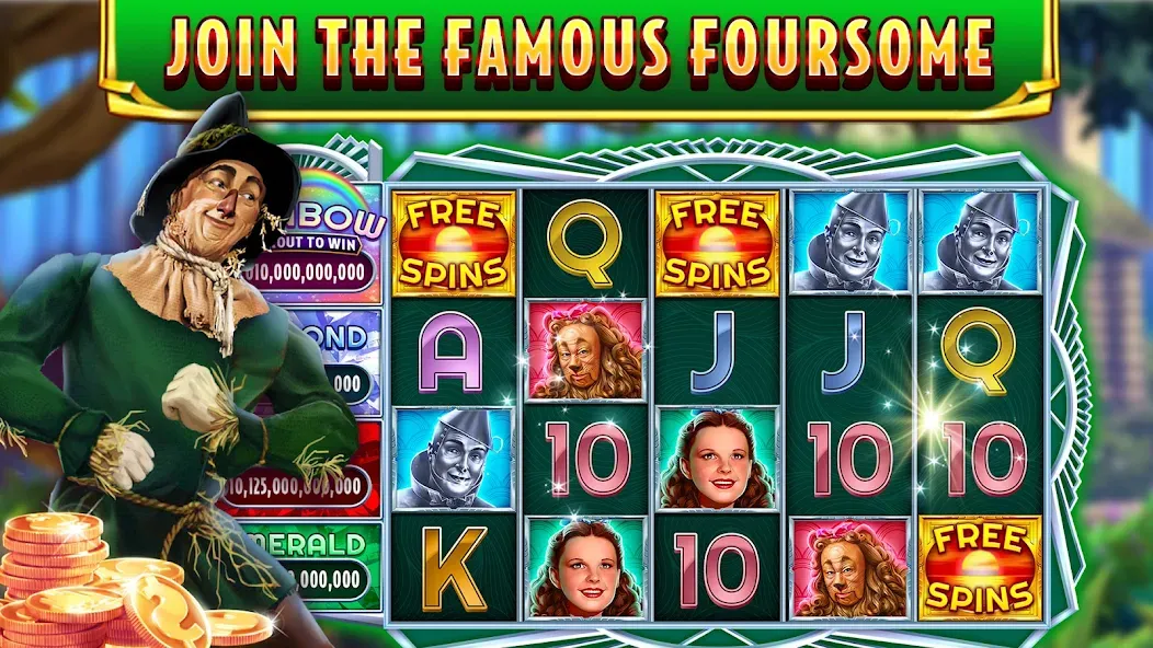 Wizard of Oz Slots Games (Волшебник из страны Оз игровой автомат)  [МОД Много денег] Screenshot 2