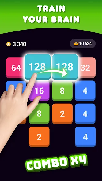 2048: Puzzle Game! Merge Block (Две тысячи сорок восемь)  [МОД Много монет] Screenshot 5