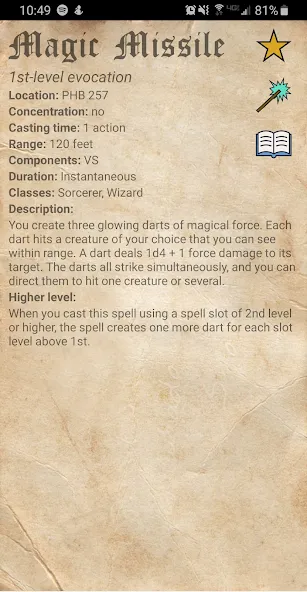 D&D Spellbook 5e  [МОД Menu] Screenshot 4