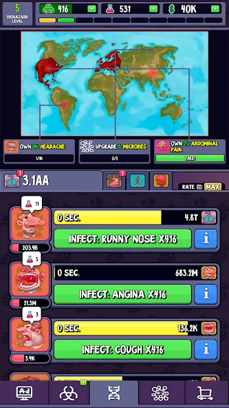 Idle Infection (Айдл Инфекшн)  [МОД Mega Pack] Screenshot 5