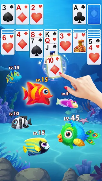 Solitaire Fish  [МОД Все открыто] Screenshot 2