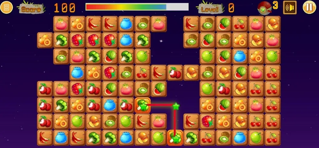 Link fruits - fruit match pair  [МОД Много денег] Screenshot 5