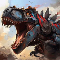 Взломанная Mech War: Jurassic Dinosaur (Мех Батл)  [МОД Много денег] - стабильная версия apk на Андроид