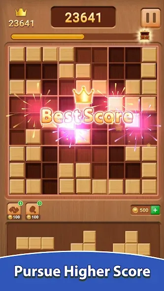 Wood Block Puzzle (Вуд Блок Пазл)  [МОД Бесконечные монеты] Screenshot 3