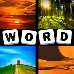 Взломанная 4 Pics 1 Word Quiz Game  [МОД Много монет] - полная версия apk на Андроид