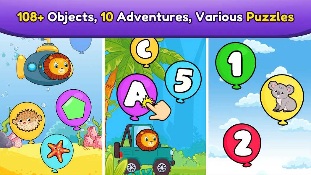 Balloon Pop Kids Learning Game  [МОД Menu] Screenshot 5