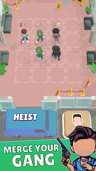 Merge Gangster Heist vs Police (Мердж Гангстер Хейст)  [МОД Бесконечные монеты] Screenshot 1