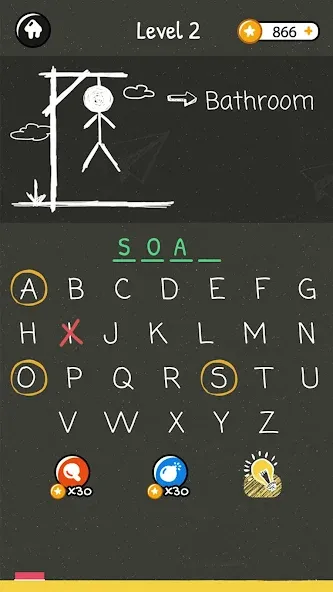 Hangman Words:Two Player Games  [МОД Все открыто] Screenshot 3