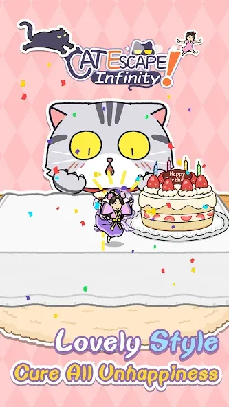 Cat Escape! Infinity！  [МОД Unlocked] Screenshot 1