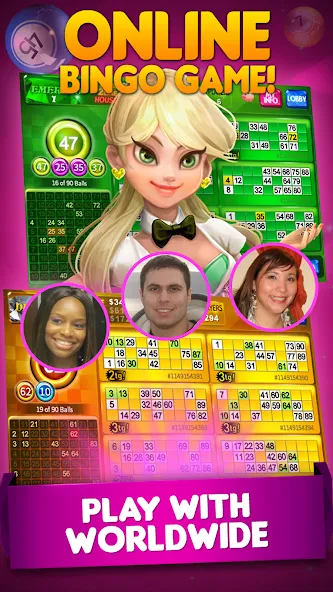 Bingo 90 Live : Vegas Slots (Бинго 90 Лайв)  [МОД Все открыто] Screenshot 2