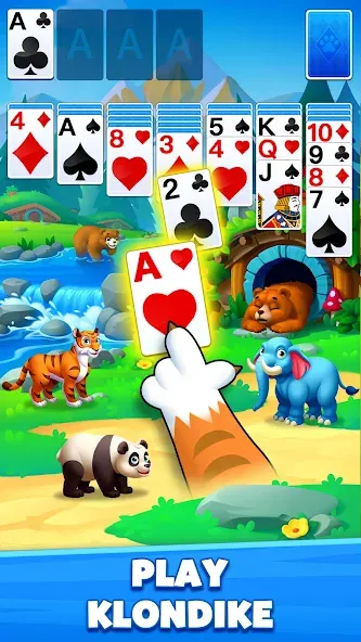 Solitaire Zoo  [МОД Бесконечные деньги] Screenshot 1