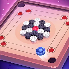 Взломанная Carrom Lure - Disc pool game (Карром Лур)  [МОД Много денег] - последняя версия apk на Андроид