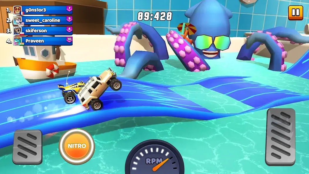 Nitro Jump - Car Racing (Нитро Джамп Рейсинг)  [МОД Много монет] Screenshot 2