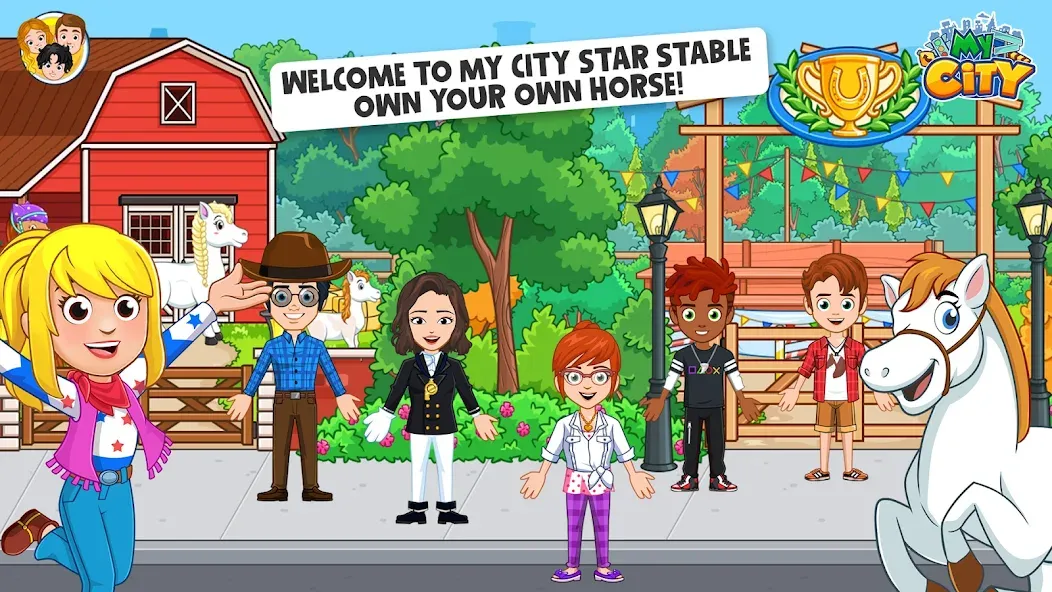 My City: Star Horse Stable (Мой город)  [МОД Бесконечные монеты] Screenshot 1