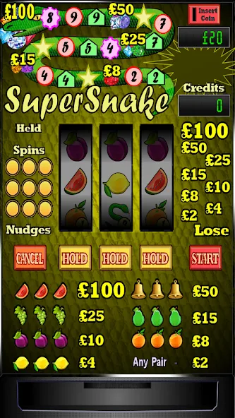 Super Snake Slot Machine  [МОД Бесконечные монеты] Screenshot 1