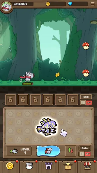 Cat Hero : Idle RPG (Кэт Хиро)  [МОД Меню] Screenshot 1