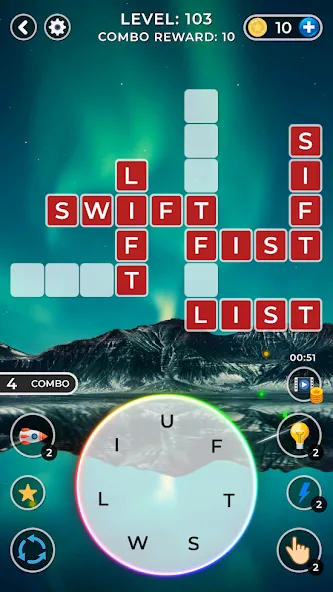 WOW4:Word Connect Offline Word (ВАУ 4)  [МОД Unlocked] Screenshot 1