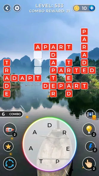 WOW4:Word Connect Offline Word (ВАУ 4)  [МОД Unlocked] Screenshot 4