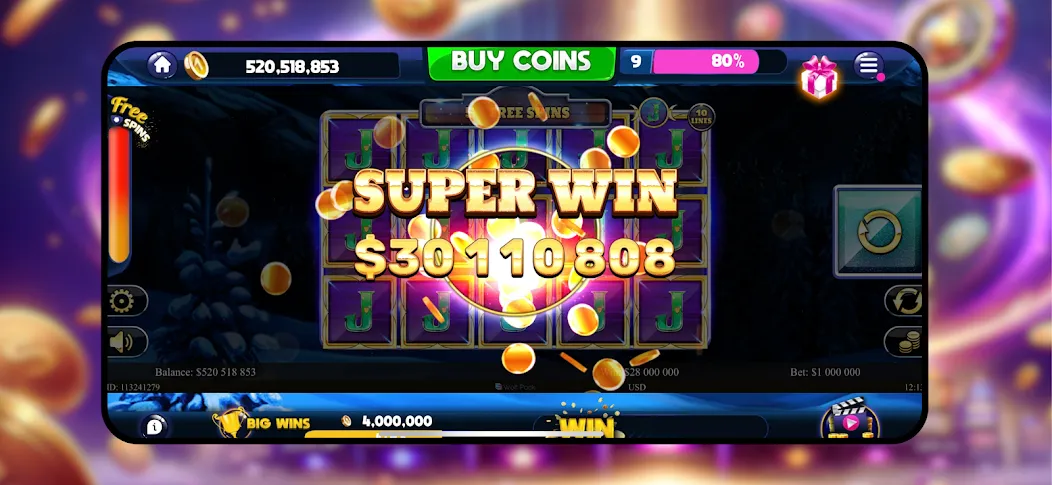 Majestic Slots: Slot Machine  [МОД Бесконечные монеты] Screenshot 1