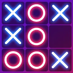 Взломанная Tic Tac Toe 2 Player: XO Game (Тик Так Тоу 2 игрока)  [МОД Много денег] - полная версия apk на Андроид