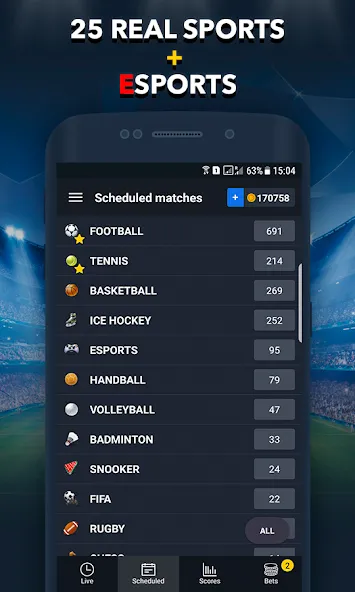 Sports Betting Game - BETUP  [МОД Все открыто] Screenshot 3