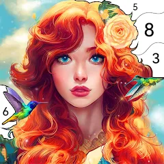 Взлом Girls Paint by Number Coloring (Девочки раскрашивают по номерам)  [МОД Бесконечные деньги] - полная версия apk на Андроид