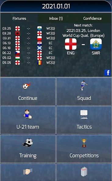 True Football National Manager (Тру Футбол Национальный Менеджер)  [МОД Menu] Screenshot 1