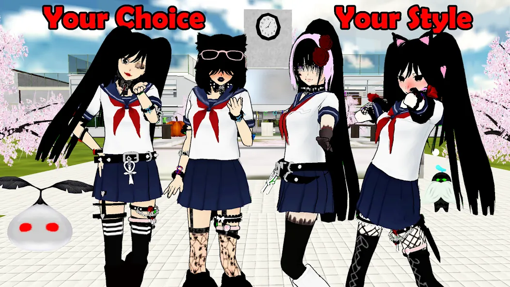 SchoolGirl AI 3D Anime Sandbox (Школьница  3D аниме песочница)  [МОД Много монет] Screenshot 1