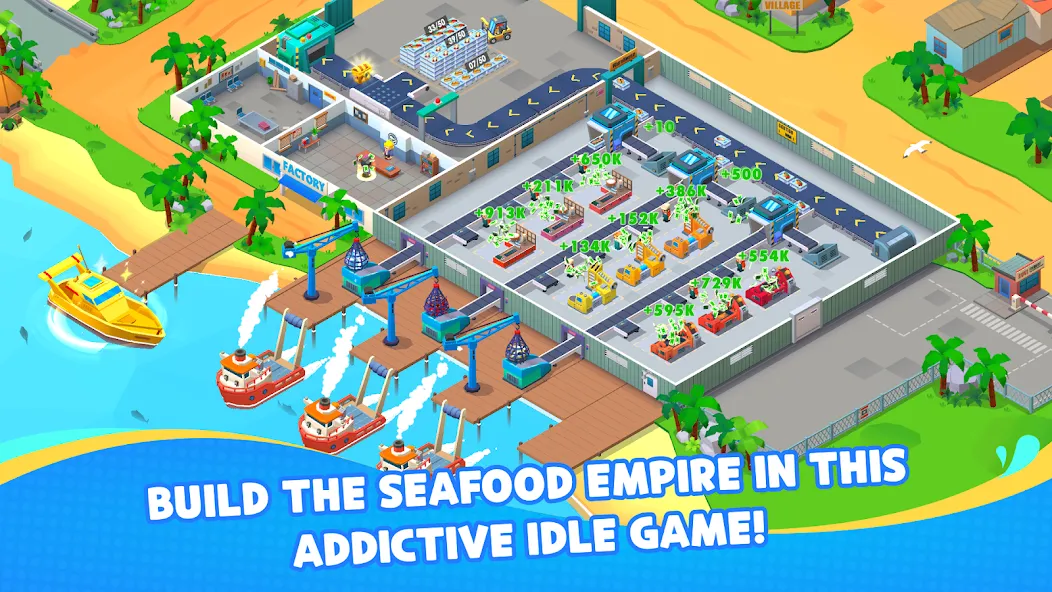 Seafood Inc - Tycoon, Idle (Айдл Сифуд Инк)  [МОД Меню] Screenshot 1