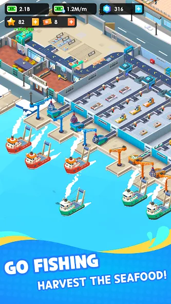 Seafood Inc - Tycoon, Idle (Айдл Сифуд Инк)  [МОД Меню] Screenshot 2